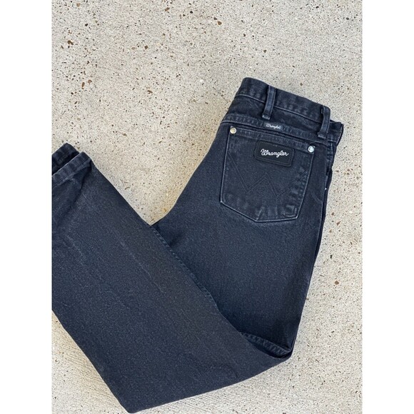 Wrangler Cowboy Cut Silver Edition Slim Fit Jeans 34x30 Black Grunge Western - Picture 14 of 14